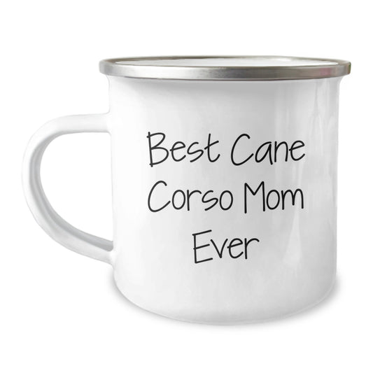 Funny Cane Corso Dog Mom Gifts from Friends for Birthday Unique Gifts, Camping Mug with 'Best Cane Corso Mom Ever' Quote, Perfect for Cane Corso Dog Lovers - Image 1