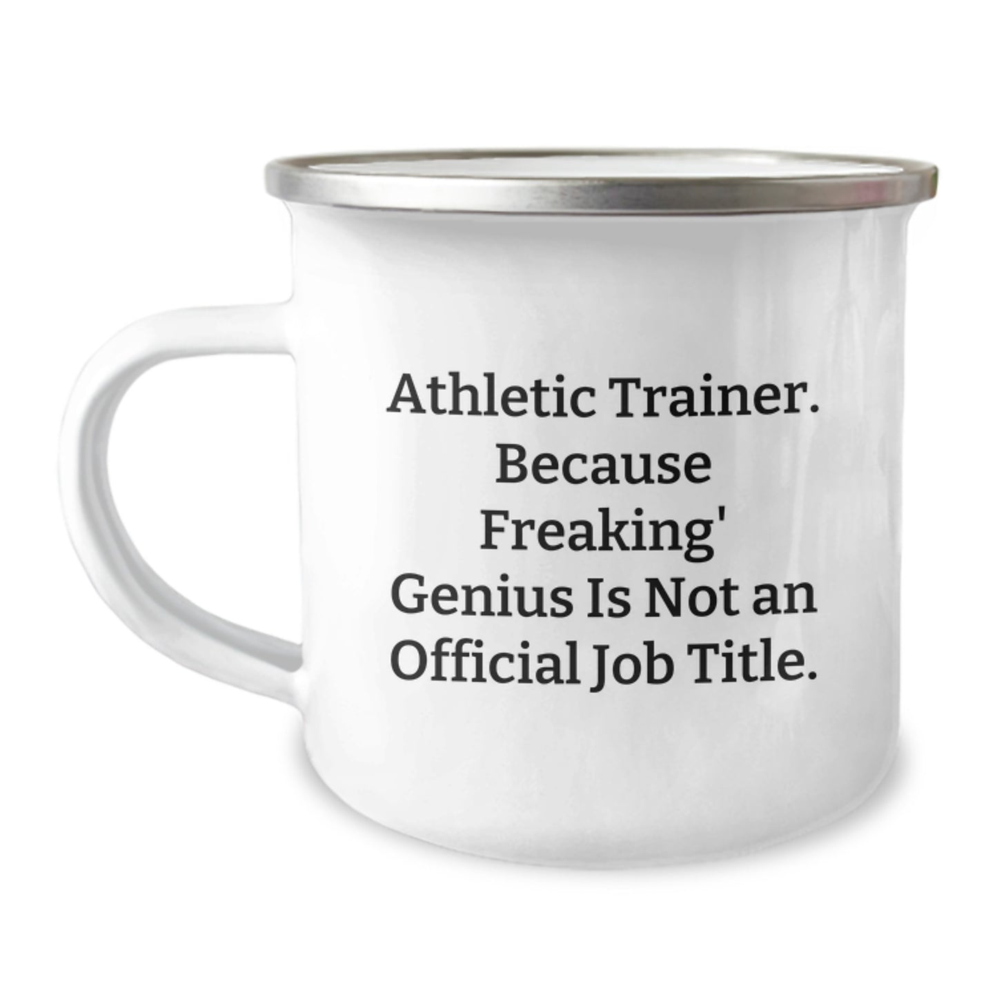 Athletic Trainer Gifts, Funny Quote, 'Freaking' genius Mug, 12 oz Camping Mug, Graduation Unique Gifts from Friends to Athletic Trainers - Image 1