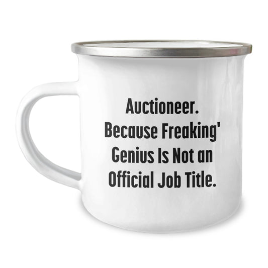 Funny Auctioneer Gifts for Mom - Camping Mug, Auctioneer Humor Quote, Ideal Gift from Family - Image 1