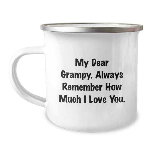 Funny Grampy Gifts for Men - Gifts from Family - Camping Mug with 'My Dear Grampy. Always Remember How Much I Love You.' - Christmas Unique Gifts - Image 1