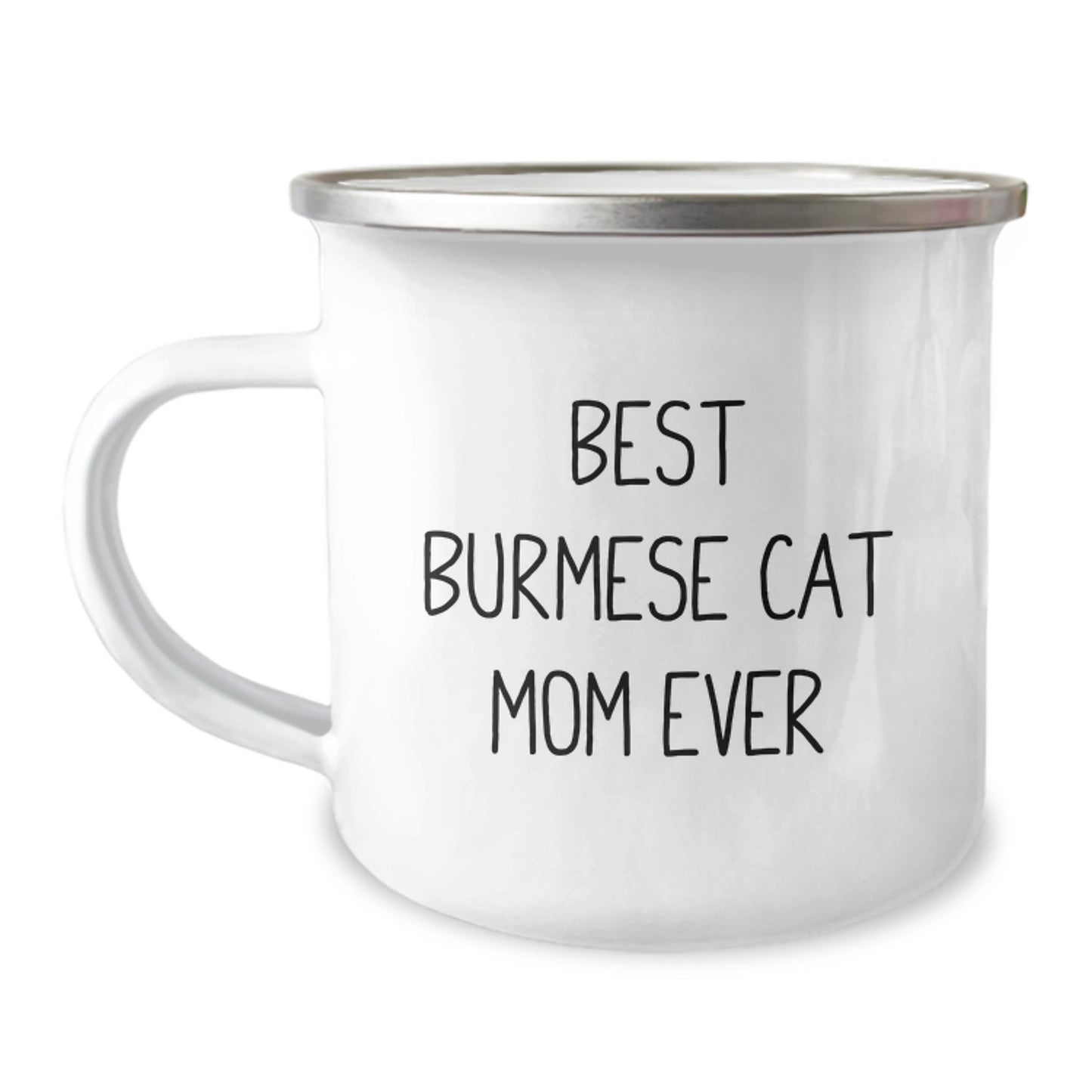 Burmese Cat Mom Gifts from Friends for Burmese Cat Loving Grads, Funny Camping Mug, 'Best Burmese Cat Mom Ever' - Image 1