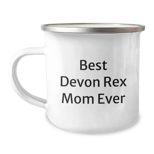 Funny Devon Rex Cat Mom Gifts for Birthday - 'Best Devon Rex Mom Ever' Camping Mug for Friends, Family, or Coworkers - Image 1