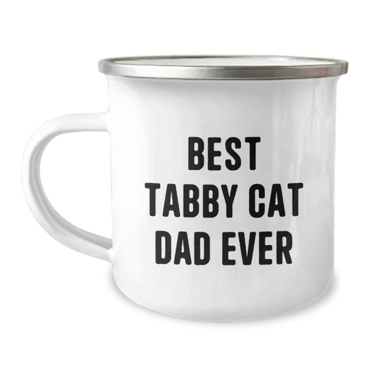 Tabby Cat Dad Ever Gifts, Funny Camping Mug for Birthday, Gifts from Friends to Family, Tabby Cat Lovers - Image 1