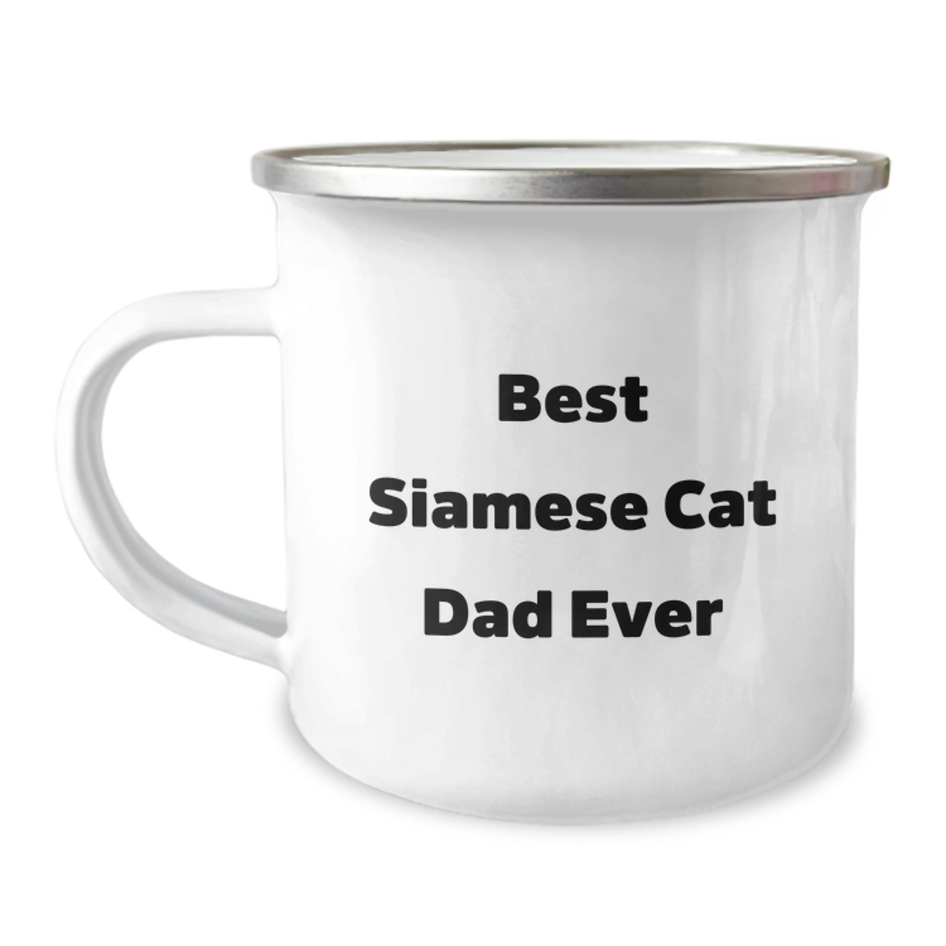 Funny Siamese Cat Dad Gifts from Family - Best Siamese Cat Dad Ever Birthday Mugs for Men, Women, and Friends - 12 oz Stainless Steel with Enamel Finish - Image 1