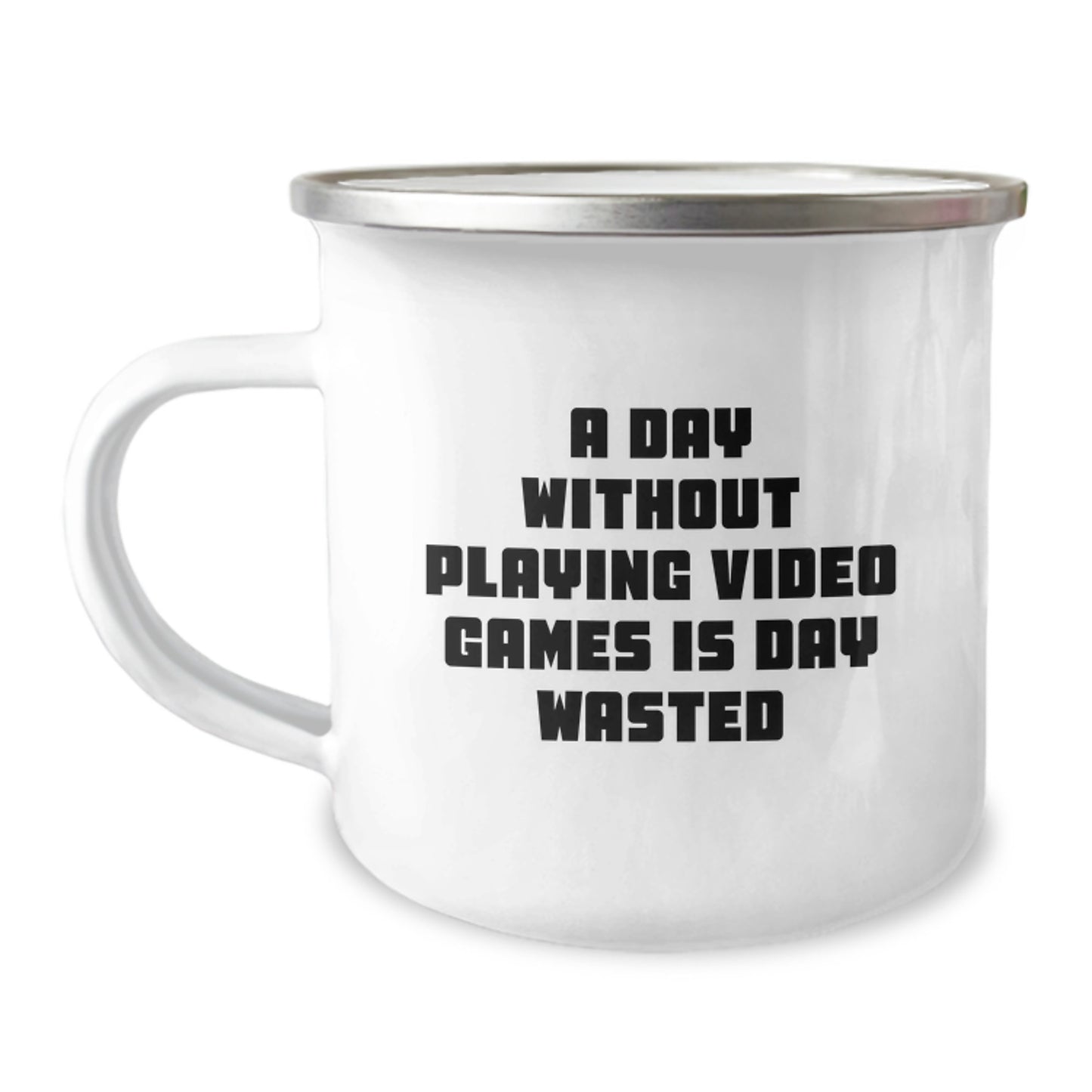 Funny Playing Video Games Gifts for Men, Unique Birthday Unique Gifts from Men, Funny Camping Mug - A Day Without Playing Video Games Is Day Wasted - Image 1