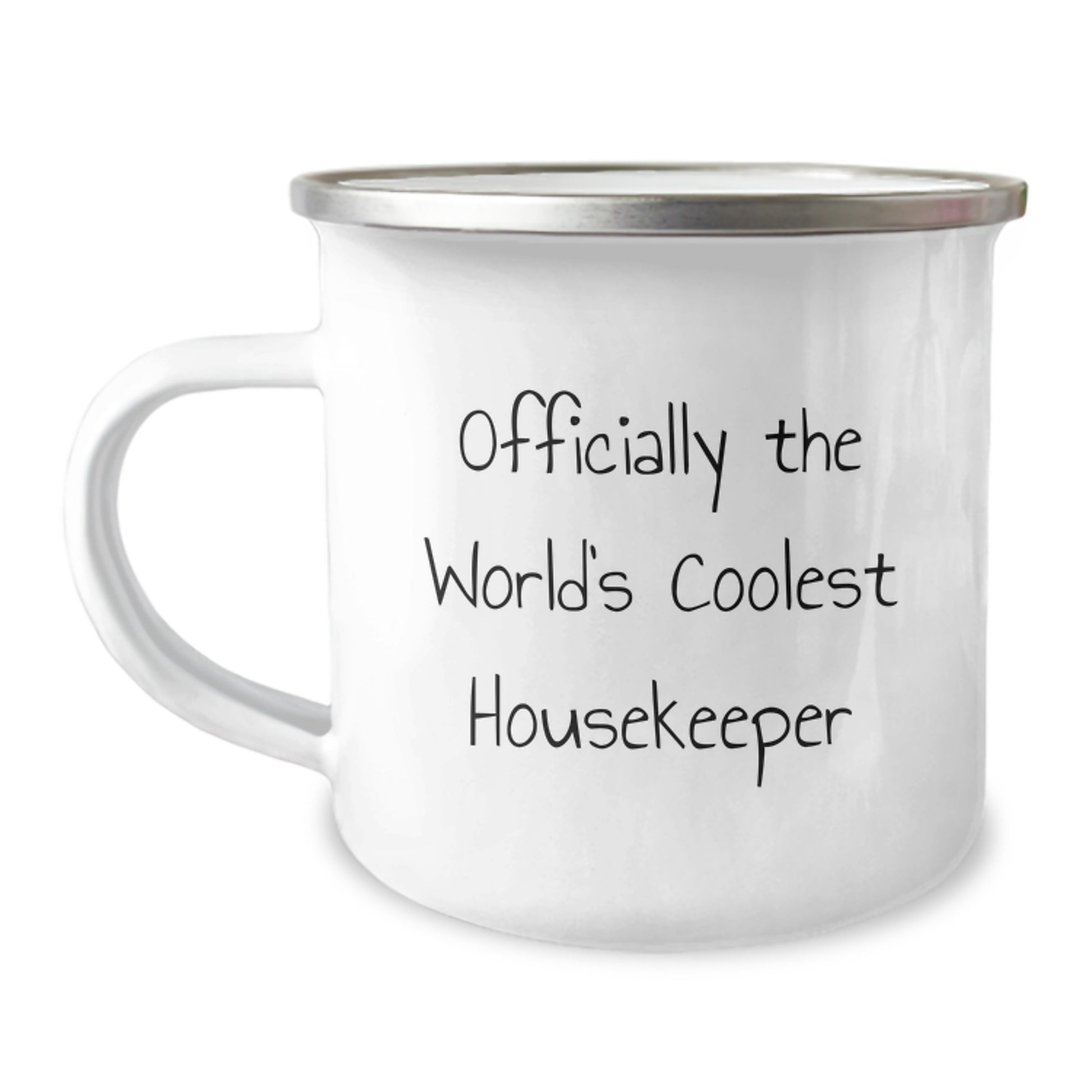 Funny Housekeeper Gifts for Housekeeper from Friends - Officially The World's Coolest Housekeeper Stainless Steel Camping Mug - Image 1