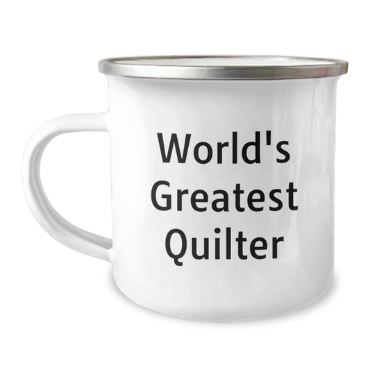 Quilter Gifts from Friends - World's Greatest Quilter Funny Camping Mug for Valentine's Unique Gifts - Image 1