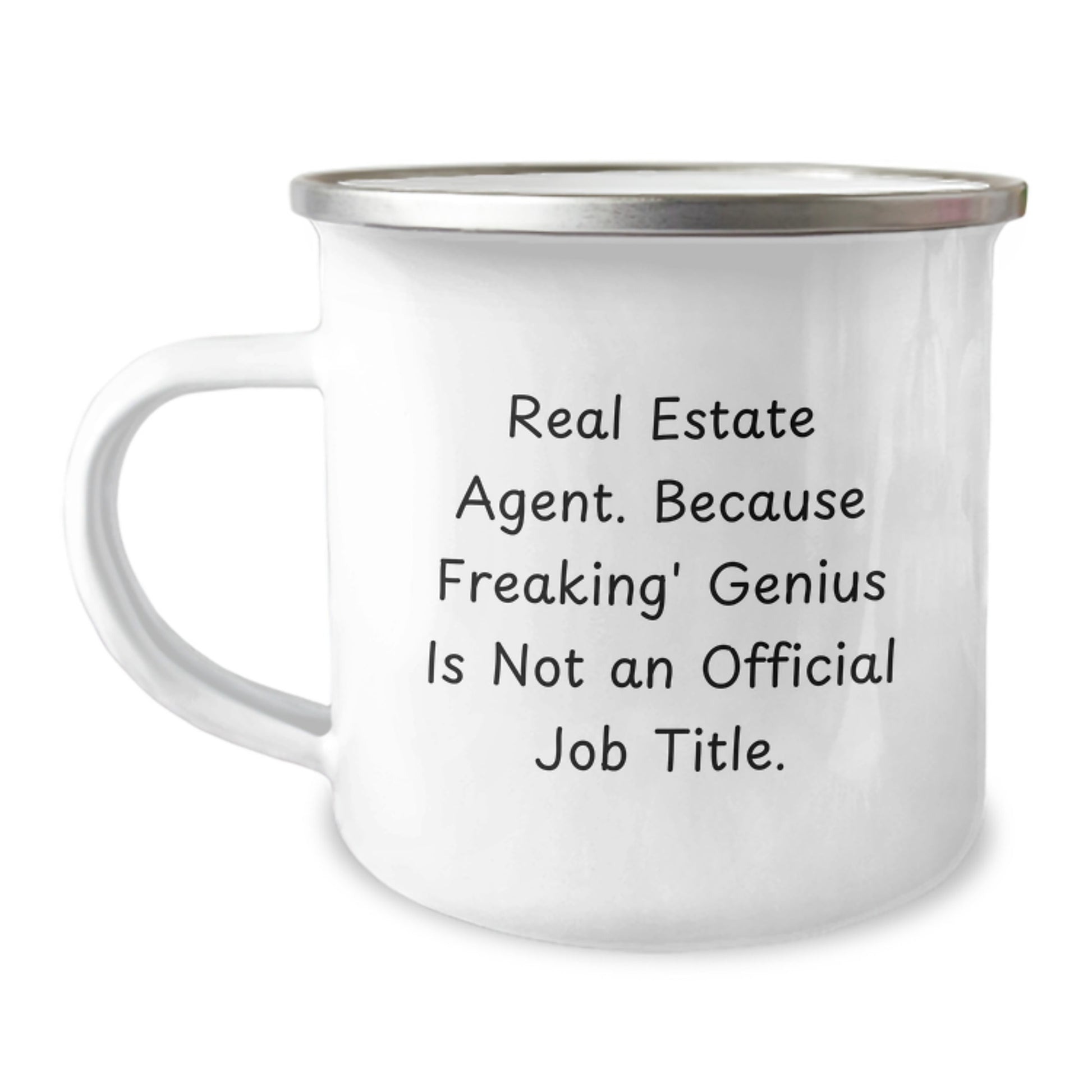 Funny Real Estate Agent Gifts for Men, Women, Coworkers - genius Is Not An Official Job Title, Birthday Unique Gifts from Friends, Family - Image 1