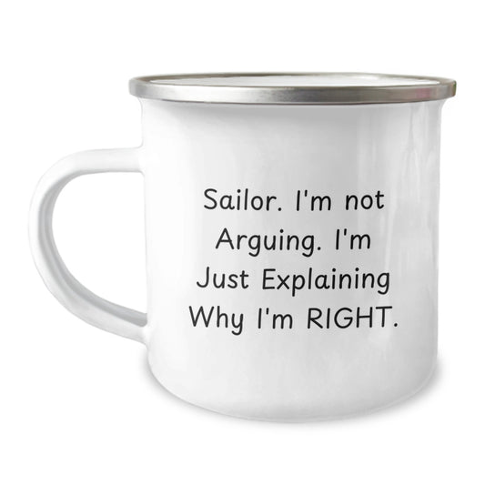 Funny Sailor Gifts from Family for Christmas Unique Presents, Funny Camping Mug for Sailor Men, Funny Quote Sailor Christmas Unique Gifts - Image 1