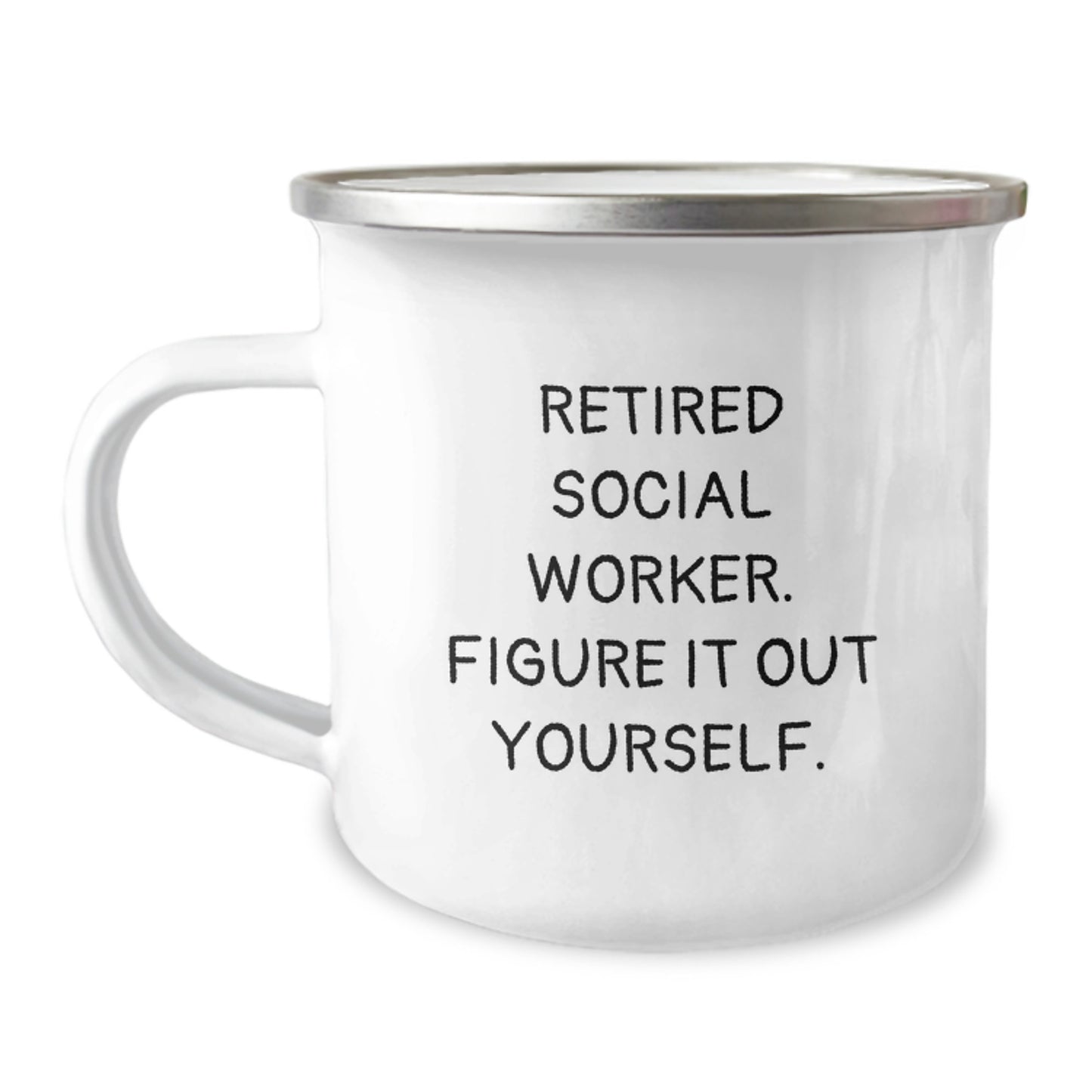 Funny Gifts for Social Workers - Camping Mug for Christmas - 'Figure It Out Yourself' Quote - Image 1