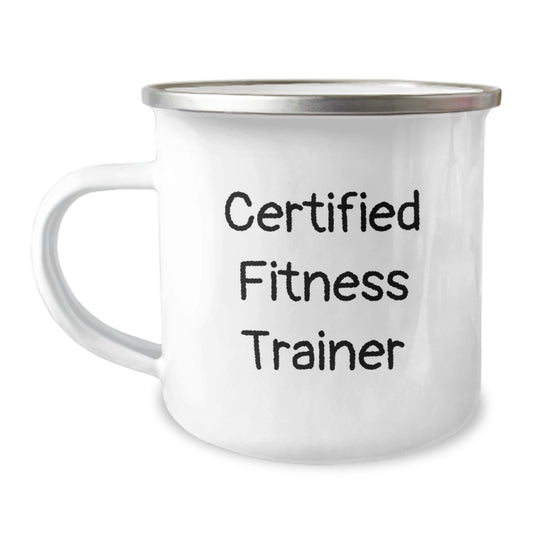 Funny Fitness Trainer Gifts from Friends, Customized Camping Mug for Birthday, 'You're a-maze-ing' Quote, 12 oz Stainless Steel with Enamel Finish - Image 1
