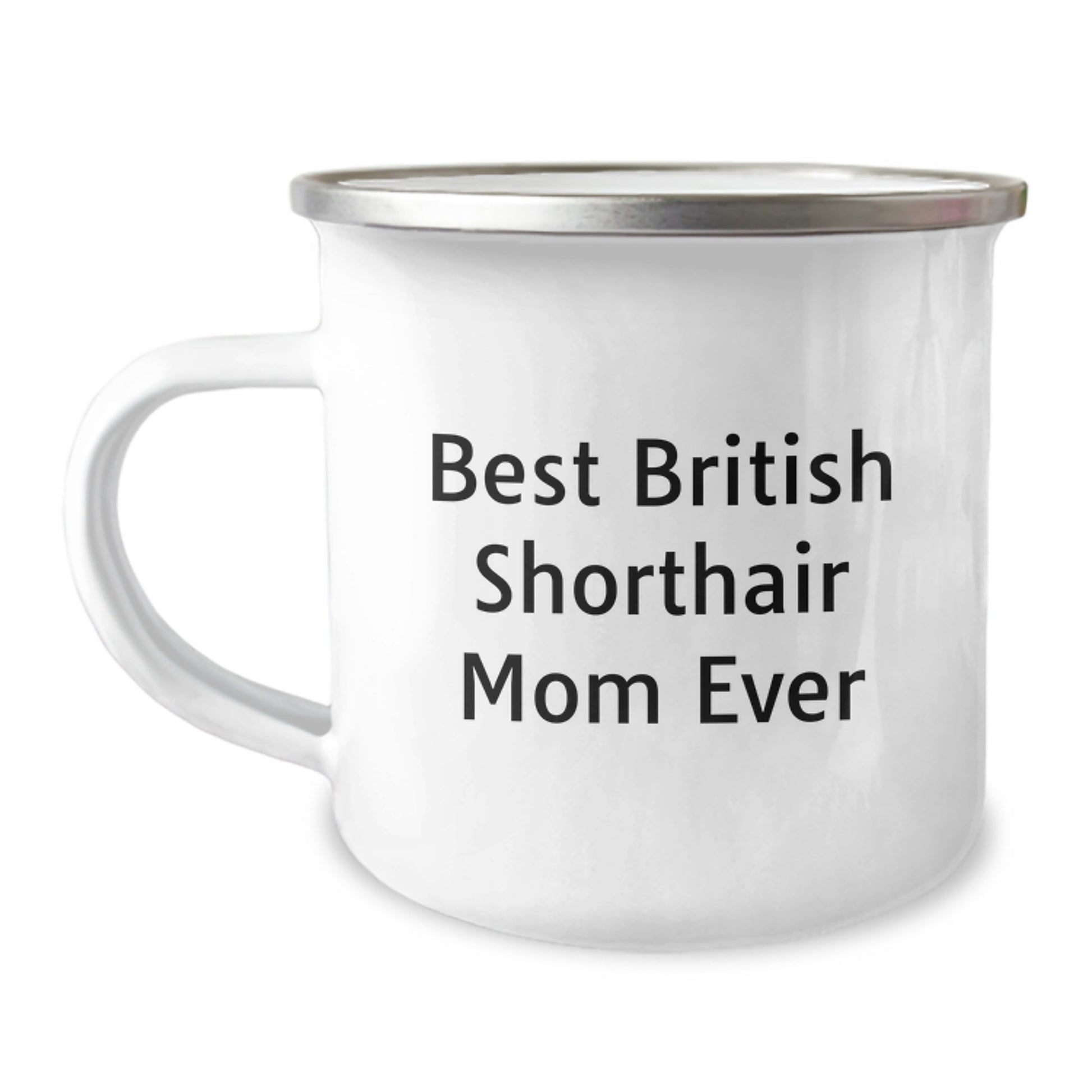 British Shorthair Cat Mom Gifts for Friends from Family - Funny Camping Mug for Graduation - Image 1