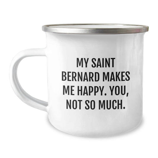Funny Saint Bernard Dog Camping Mug Gifts for Saint Bernard Dog Owners - Birthday Unique Gifts from Friends to Saint Bernard Dog Lovers - Image 1