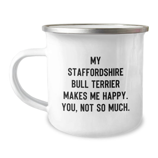 Unique Staffordshire Bull Terrier Dog Camping Mugs for Men Friends - Funny Birthday Unique Gift from Men to Staffordshire Bull Terrier Dog Lovers - Image 1