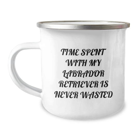 Funny Labrador Retriever Dog Camping Mug Gifts from Men to Friends on Birthday Unique - Image 1