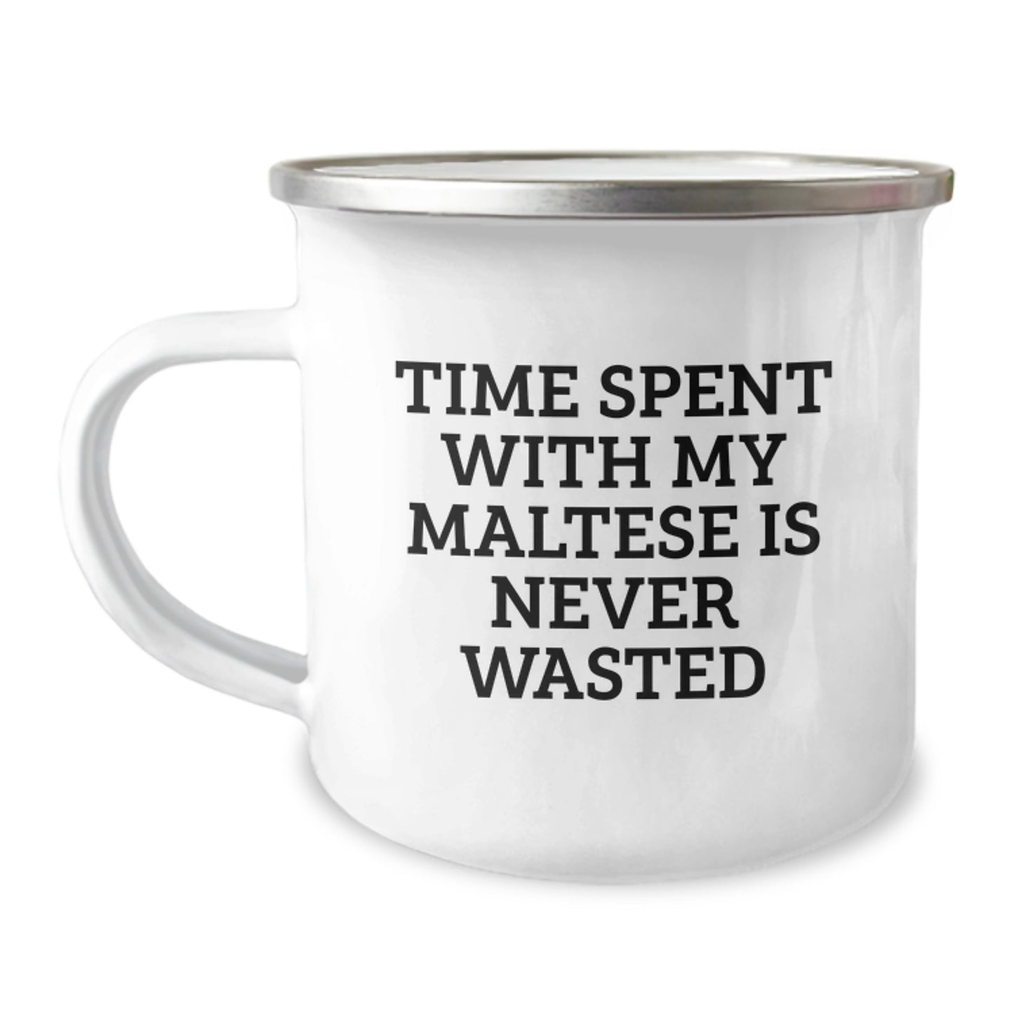 Unique Maltese Dog Camping Mug Gift for Women Friends from Family on Birthday - Image 1