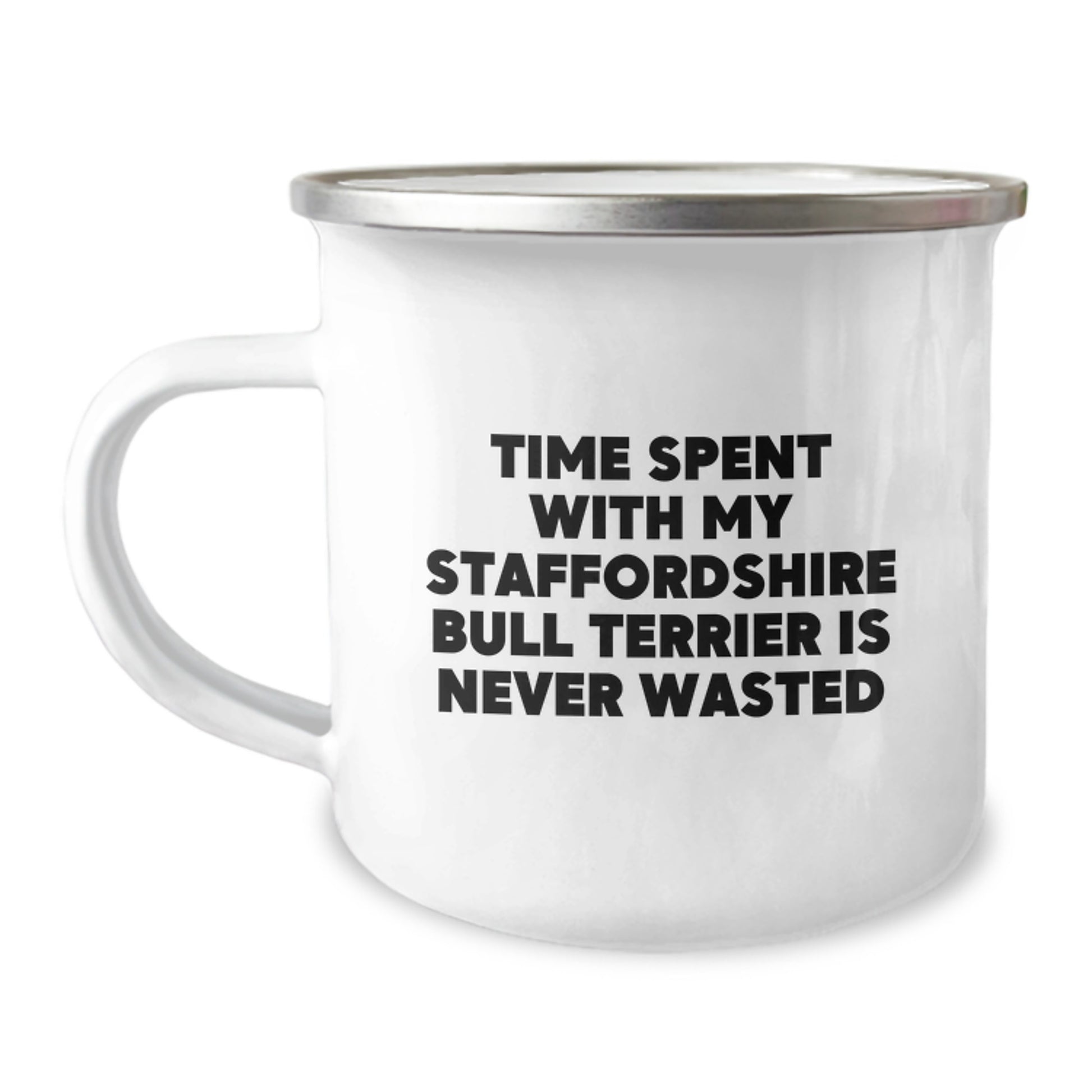 Funny Staffordshire Bull Terrier Dog Gifts: Inspirational Camping Mug for Birthday, Gifts from Men to Friends - Image 1
