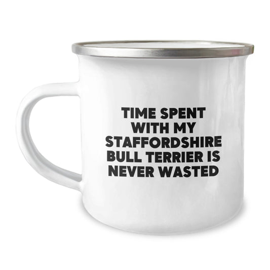 Funny Staffordshire Bull Terrier Dog Gifts: Inspirational Camping Mug for Birthday, Gifts from Men to Friends - Image 1