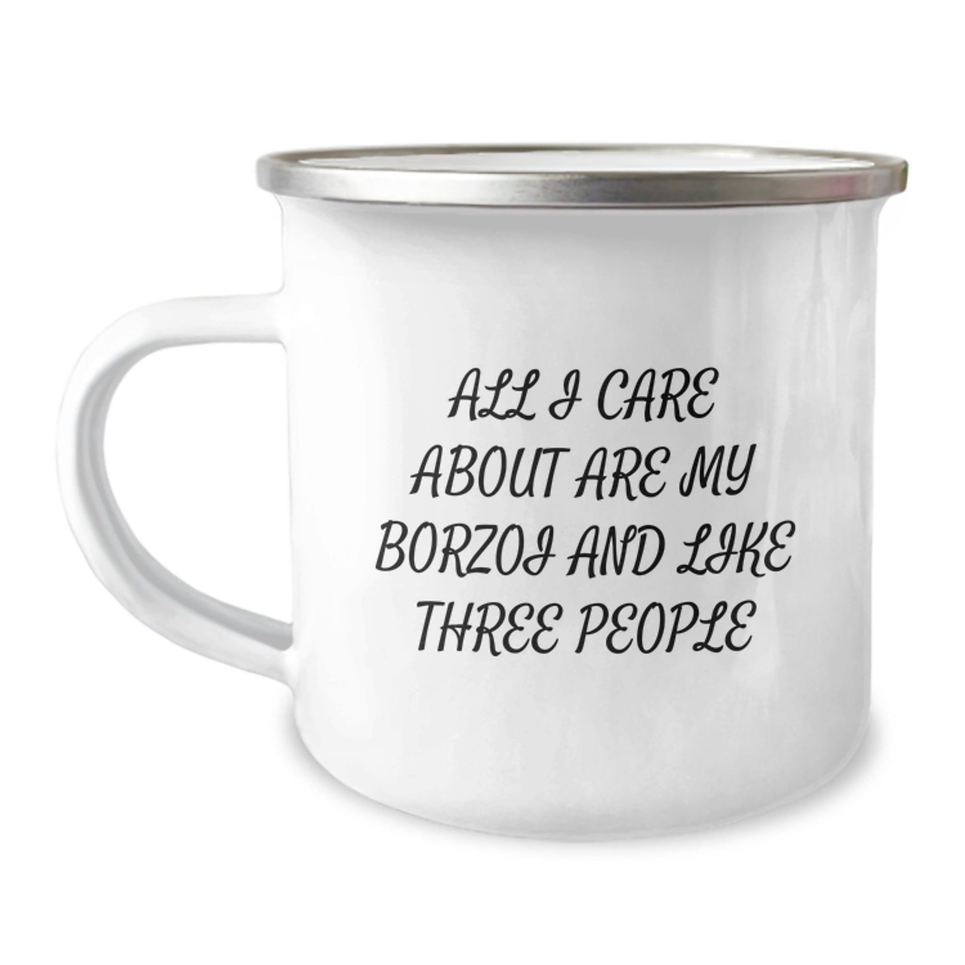 Borzoi Dog Lover's Gift, Funny Quote Camping Mug, Perfect for Friends and Family, Gifts from Men, Women, and Coworkers, for Borzoi Dog Enthusiasts - Image 1
