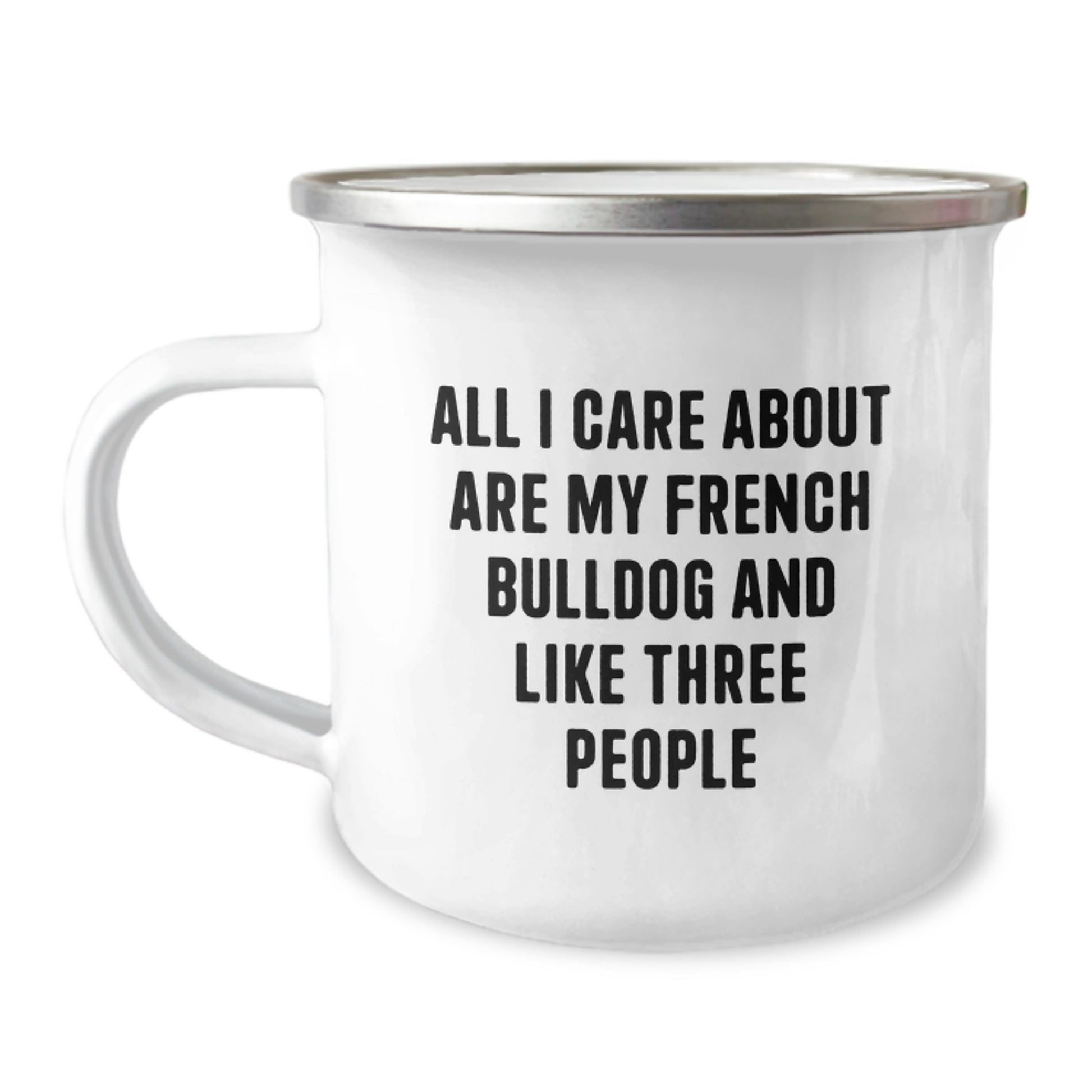 Funny French Bulldog Camping Mug Gifts from Friends and Family for Birthday - Image 1