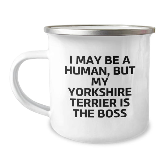 Funny Yorkshire Terrier Dog Gifts for Men from Friends, Yorkshire Terrier Dog Lover Camping Mug, Birthday Unique Gifts, Yorkshire Terrier Dog Owner Gifts - Image 1