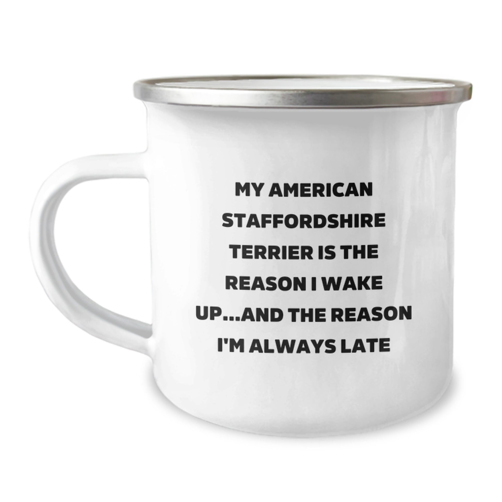 Funny Gifts from Friends for American Staffordshire Terrier Dog Owners, Birthday Unique Mugs, Camping Mugs with Inspirational Quote - Image 1