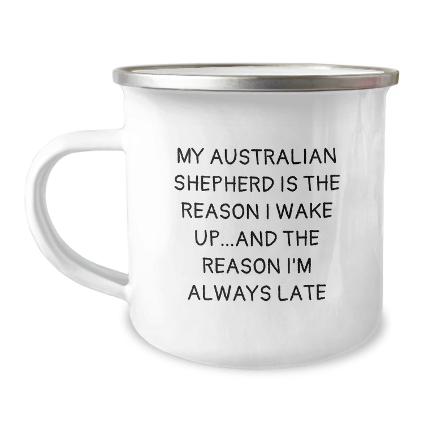 Funny Australian Shepherd Dog Camping Mug Gifts from Friends Birthday Unique Ideas for Men Women - Image 1