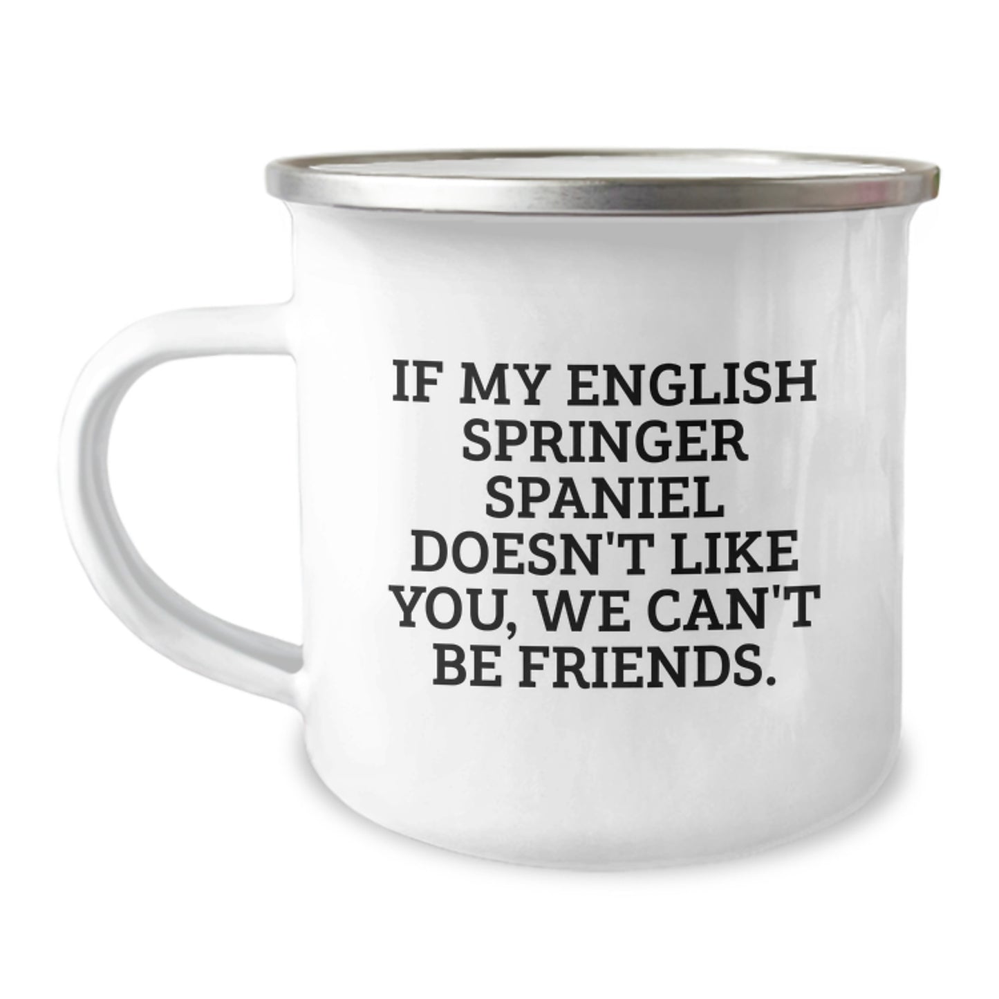 Funny English Springer Spaniel Dog Camping Mug Gifts from Friends for Birthday Unique - Image 1
