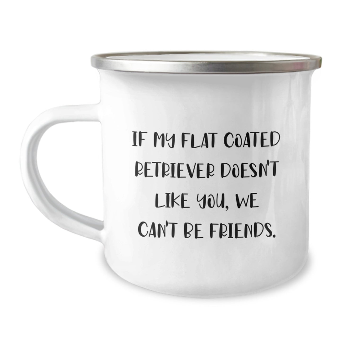 Funny Flat Coated Retriever Dog Camping Mug Gifts for Friends from Men - Image 1