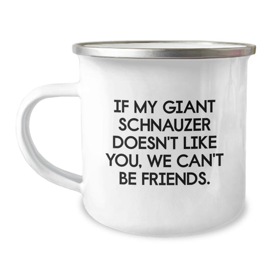 Funny Giant Schnauzer Dog Lover's Camping Mug Gifts from Men Friends for Birthday Unique Gifts - Image 1