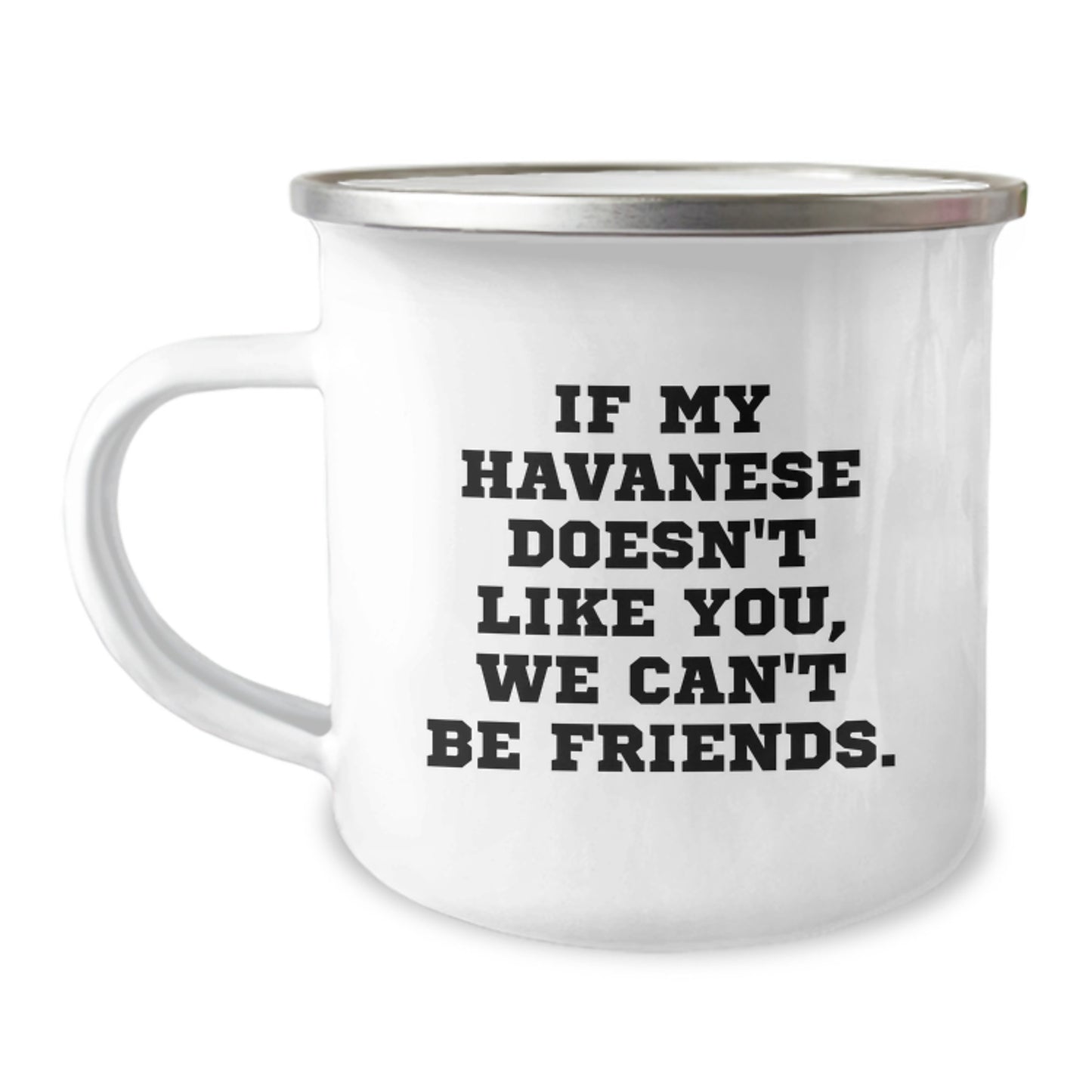Funny Havanese Dog Lover Gifts from Family Friends for Birthday Unique Camping Mug 12 oz Stainless Steel - Image 1