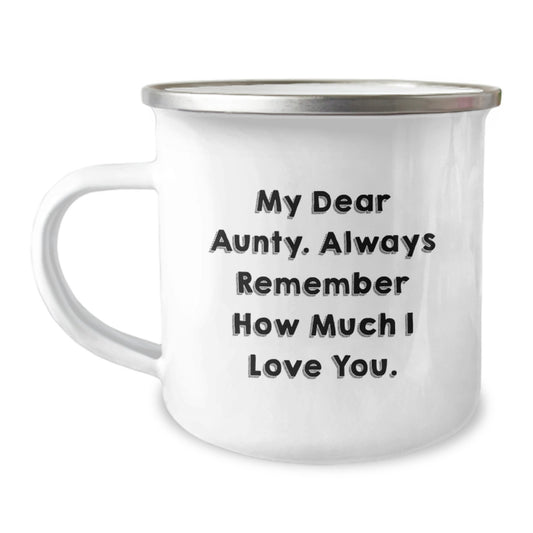 Cute Aunty Gifts from Men, Funny Birthday Unique Gifts for Aunty - My Dear Aunty Camping Mug - Image 1