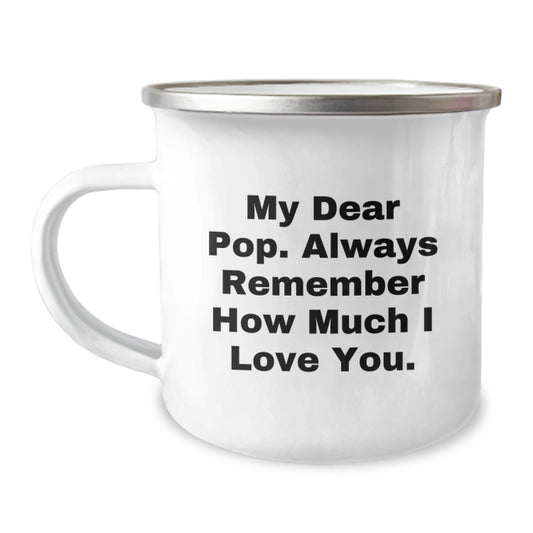Funny Pop Camping Mug, Gifts from Men to Pop, Unique Mother's Day Unique Gifts, Camping Gear, Pop Lover Gift - Image 1