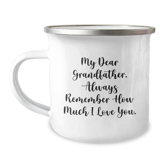 Grandfather Camping Mug - Funny Quote Gifts for Men, Birthday Unique Gifts from Family - Image 1