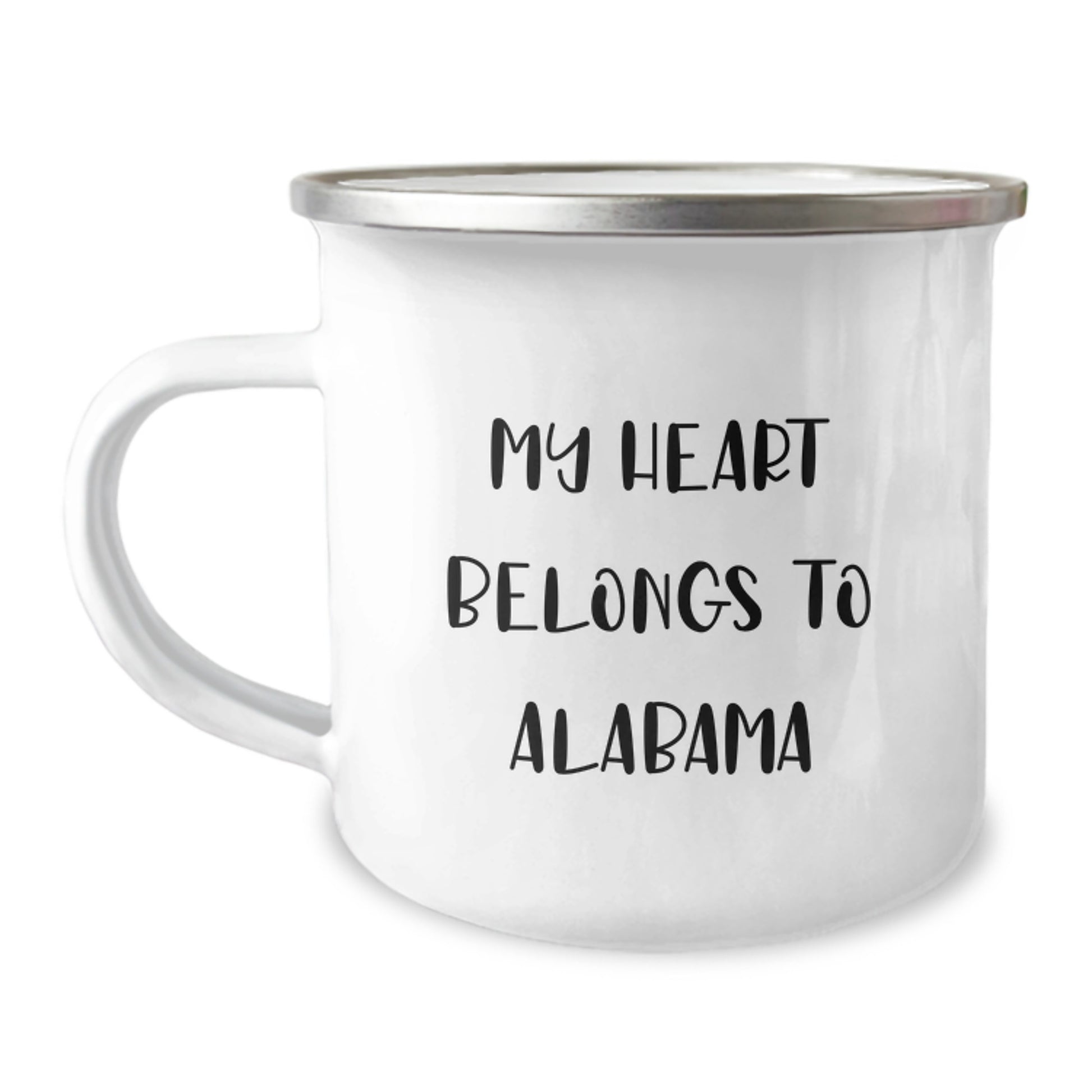 Alabama Camping Mug, My Heart Belongs To Alabama, Funny Gift for Birthday, Gifts from Friends and Family, Unique Alabama Gifts - Image 1