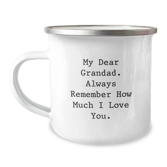 Heartfelt Grandad Gifts, Funny Camping Mugs, Unique Valentine's Unique Gifts for Grandad, Gifts from Men, Grandad Camping Mug with 'My Dear Grandad. Always Remember How Much I Love You.' - Image 1