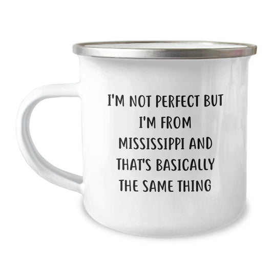 Mississippi Gifts for Valentine's - Funny Camping Mugs from Home, Perfect for Mississippi Lovers, Men, Women, Friends, Family - 12 oz Stainless Steel - Image 1