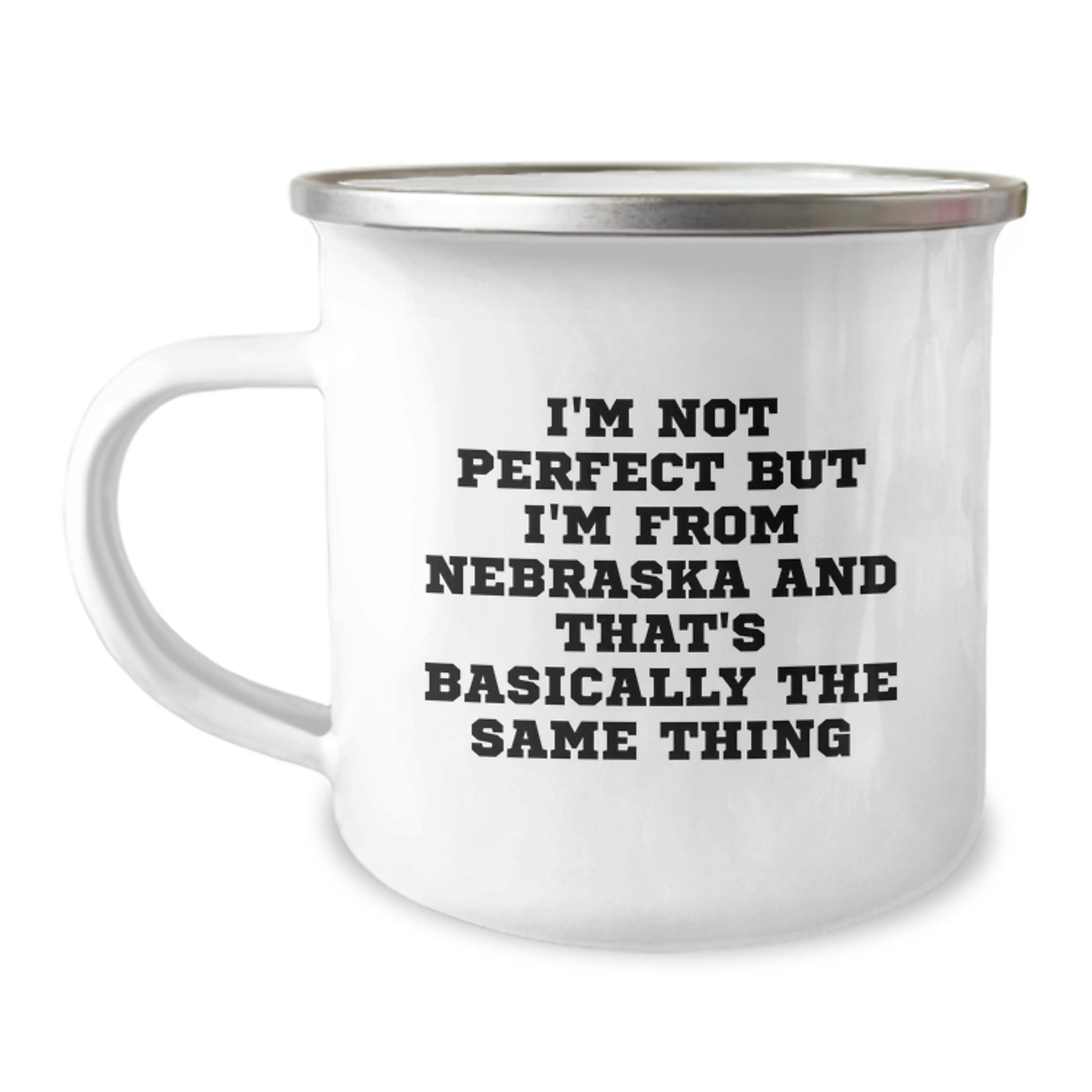 Gifts from Nebraska Lovers for Women, Funny Nebraska Camping Mug, I'm Not Perfect - Valentine's Unique Gifts - Image 1