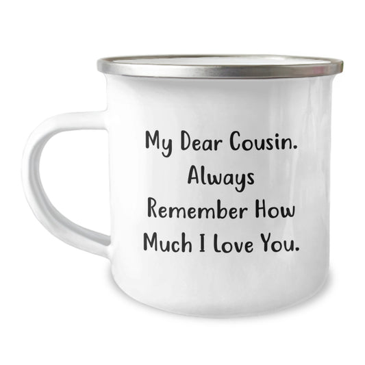 Funny Cousin Gifts for Cousin - Camping Mug with Inspirational Quote - Birthday Unique Gifts from Family - Image 1