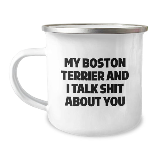 Funny Boston Terrier Dog Lover Gifts from Friends to Men Women Family at Christmas Unique Mugs for Boston Terrier Dog Owners - Image 1