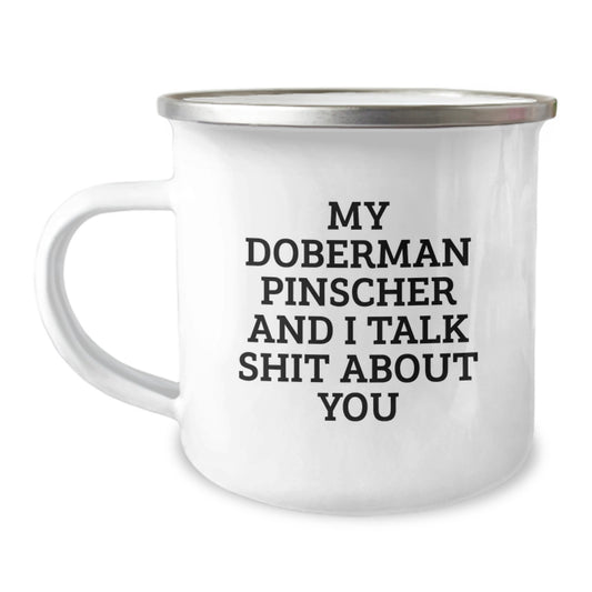 Doberman Pinscher Dog Lovers Funny Camping Mug Gifts from Family to Men Women Friends on Mother's Day - Image 1