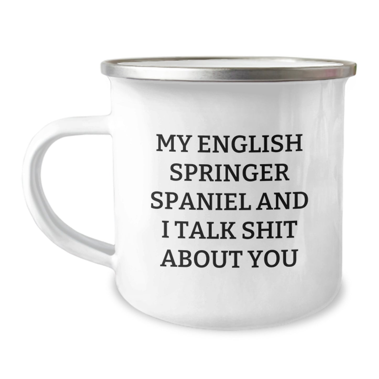 Funny English Springer Spaniel Dog Dad Camping Mug Gifts from Men for English Springer Spaniel Dog Lover on Father's Day - Image 1