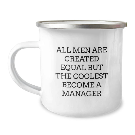 Funny Manager Gifts from Friends for Dad Father's Day Unique Camping Mug - Image 1