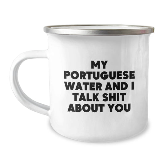 Funny Portuguese Water Dog Gifts for Men - Portuguese Water Dog Lover Camping Mug, Unique Birthday Unique Gifts from Friends - Image 1
