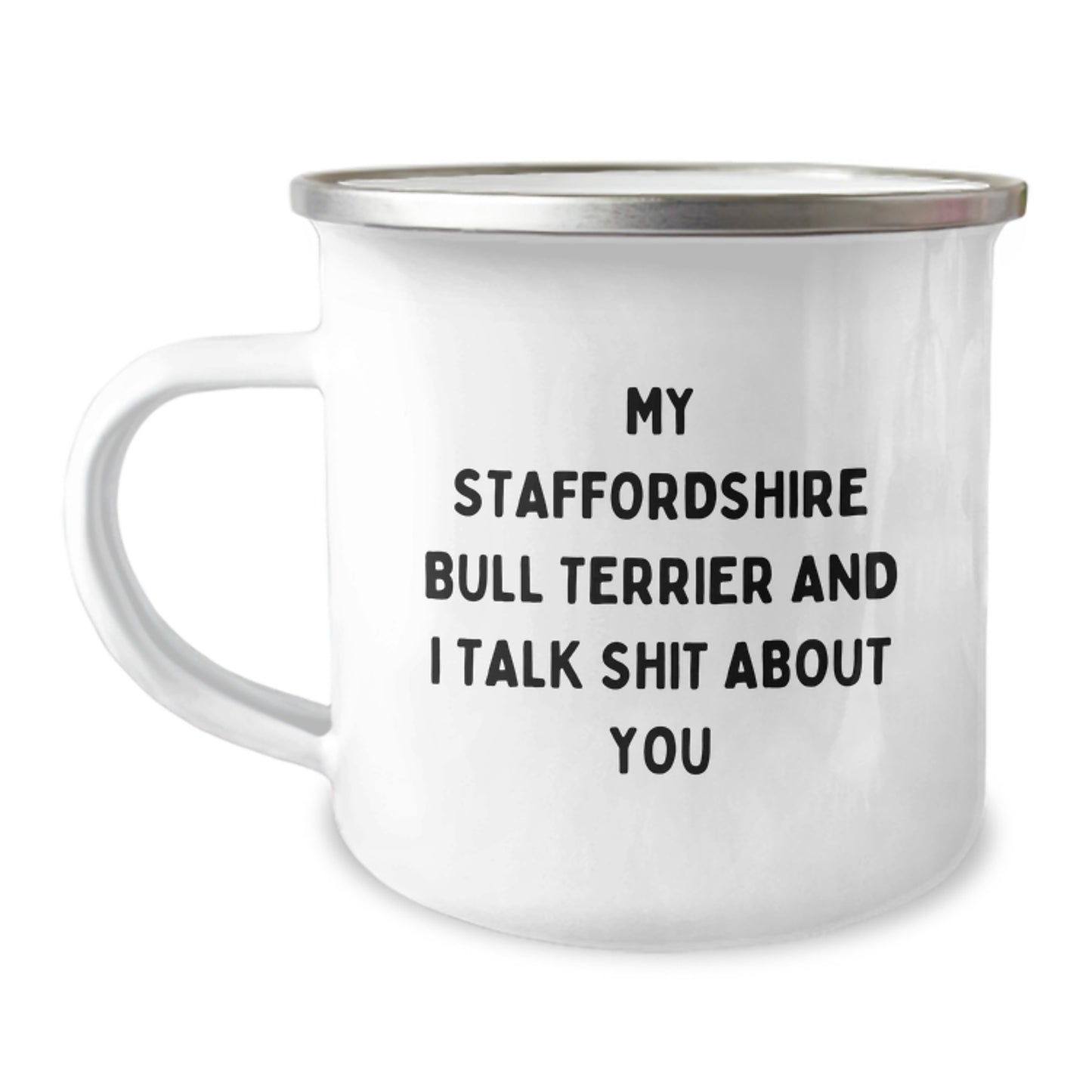 Staffordshire Bull Terrier Dog Lover Funny Quotes Gifts from Friends for Christmas Unique Mug 12 oz Stainless Steel - Image 1