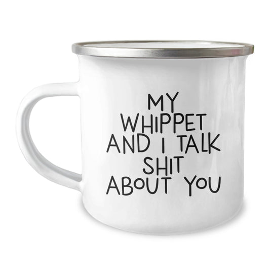 Funny Whippet Dog Lover Camping Mug Gifts from Friends for Men Women Christmas Unique Presents - Image 1