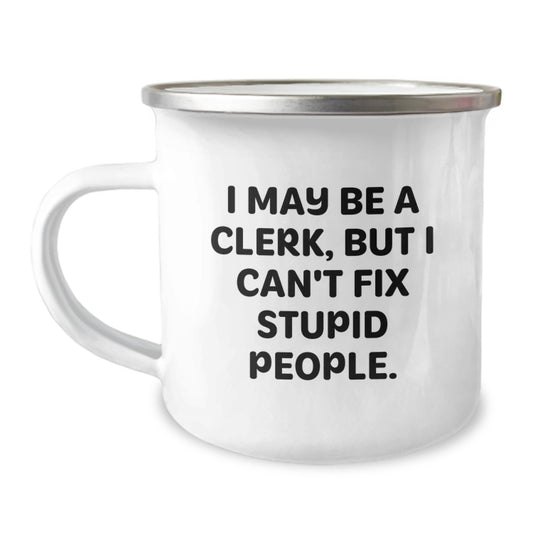 Funny Clerk Camping Mug Gifts from Men to Women - Mother's Day Unique Ideas for Friends Coworkers Family - Image 1