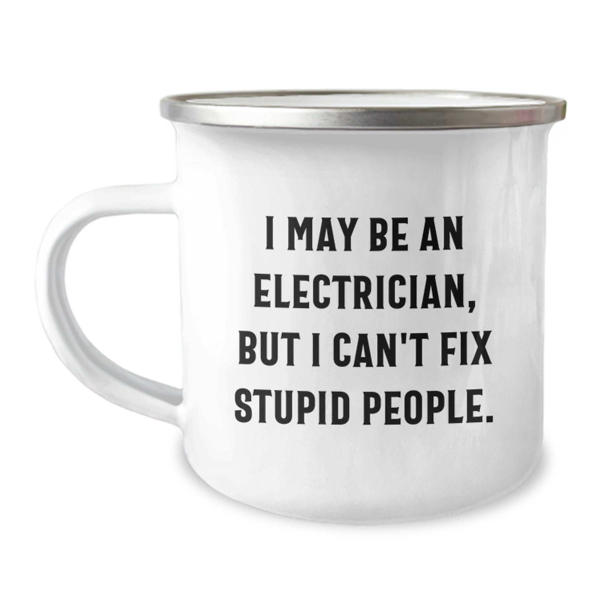 Funny Electrician Camping Mug Gifts from Friends to Electrician on Birthday - Image 1
