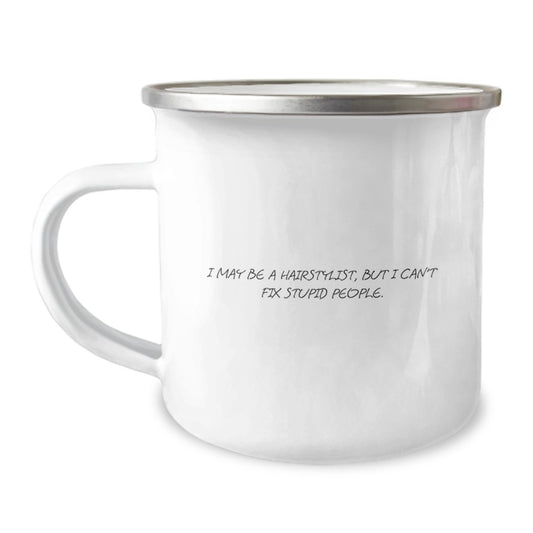 Gifts from Family for Hairstylist Funny Quote Camping Mug Stainless Steel Father's Day Unique - Image 1