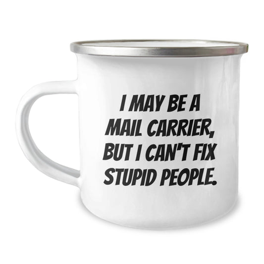 Funny Mail Carrier Camping Mug Gifts from Family Friends for Birthday Unique Presents - Image 1